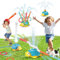 4 en 1 Tortuga Juguete de Agua para Niños al Aire Libre, Juguetes Exterior con Splash de Caracol, Lanzamiento de Anillo, Juego de Béisbol y Juego de Salto, 360 ° Rotación Juegos de Agua para 3-12 Años