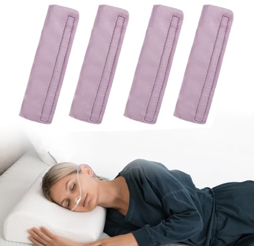 4 paquetes de satén cánula nasal oído almohada suave nasal oxígeno cubre la cánula de protección del oído para el usuario de oxígeno para ayudar a aliviar el dolor de oído y mejilla para prevenir