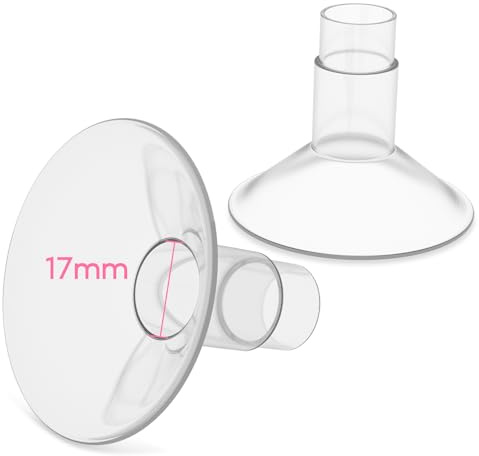 Breast Pump Parts for Medela,17mm Medela Flange Accessories with Pump in Style Parts Freestyle Flex Symphony Parts Swing Maxi Connector（2 Packs）