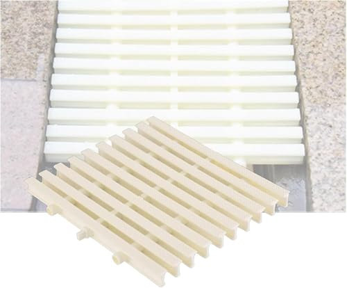 Rejilla de plástico para piscinas Rejilla de alcantarillado, junta de filtro de rebose, salida de ducha, canal de drenaje, cubierta de filtro, rejilla de canal resistente (ancho 20 cm - 1 unidad), col