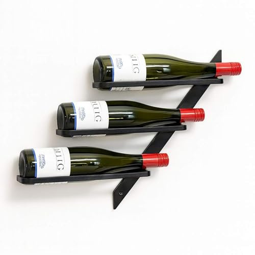 DanDiBo Weinregal Wand Metall Schwarz Modern 96692 Flaschenregal Schmal Wandmontage Wine Rack Weinflaschenhalter Weinhalter Flaschenhalter