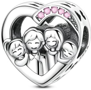 Hapour 925 De plata Esterlina Colgante Charms Beads Compatible Apto para Pulseras Collar Cumpleaños Día de la Madre Joyería Regalo para Mujeres Niñas