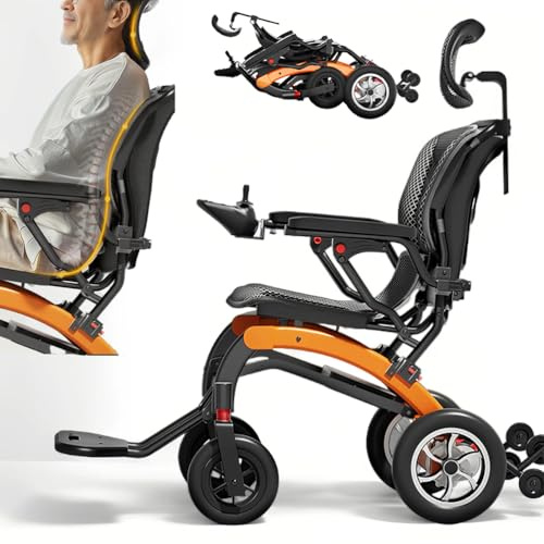 ZQHQKJ Ergonomischer Elektrorollstuhl, ragbarer Mobilitätsroller, 37 km Reichweite,19.8kg, Kippschutz-Design,bürstenloser,leiser Motor, für Senioren,Behinderte,20Ah