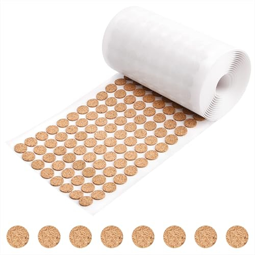 Almohadillas para Muebles, Almohadillas Antideslizantes de Corcho Mini 12.5mm de Ancho 1.5mm Almohadillas para Muebles Autoadhesivas Almohadillas para Manualidades Cajón Mesa 1400 Pieces