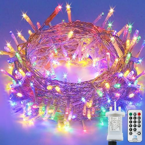 Laihur Fairy Lights Plug in, 22M 220 LED String Lights with 8 Lighting Modes, Fairy Garden Light for Indoor/Outdoor, Bedroom, Halloween, Christmas, Camping (Multi-Coloured)