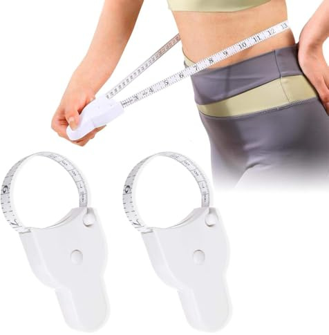 EJRUP Juego de 2 cintas métricas corporales retráctiles – 150 cm, cinta precisa para medir el cuerpo, ideal para fitness, sastrería y mediciones corporales