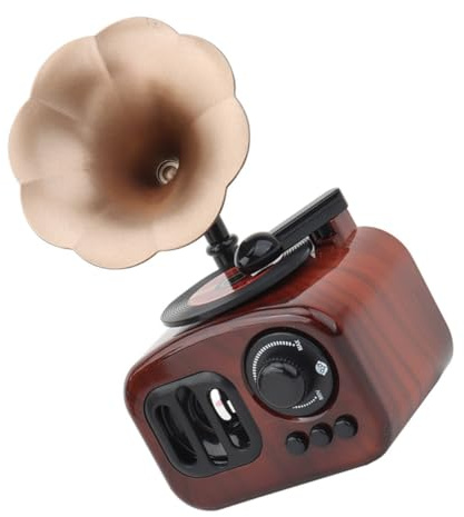 Toyvian Spieluhr Phonograph Holz Retro Musikbox Desktop Ornament Spieluhr Für Geburtstag Mit Feiner Handwerkskunst Und Klangvoller Melodie