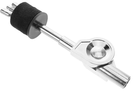 TOGEVAL Soporte para Baquetas con Pinza Giratoria de Aleación y Fieltro Plata, Accesorio Versátil para Brazos de Platillo en Escenarios y Salas de Práctica