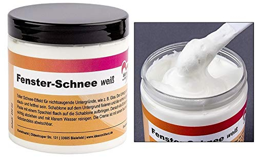 Ideen mit Herz Kreativ Creme, weiß, 250ml | Fenster-Schnee | dekorative Schneepaste zum Basteln | Deko-Schnee | Kunst-Schnee