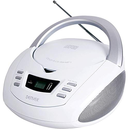 Denver TCU-211 Bärbar CD-spelare Boombox stereo med USB, FM-radio och MP3-stöd