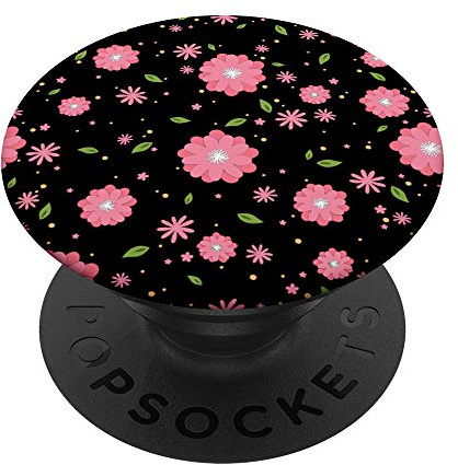 Flowers Blumen Pink PopSockets mit austauschbarem PopGrip