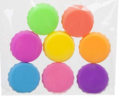 Set of 8 Silicone Bottle Caps for Beer, Wine and Pop, Glass or Plastic Bottles Drink and Fizz Saving Re usable for Picnics, BBQs, Parties and More