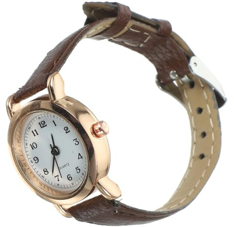 Hemobllo Damenuhr - Stilvolle Digitaluhr Einfache Runde Uhr Damen Lederarmbanduhr für Damen Mädchen Studentinnen