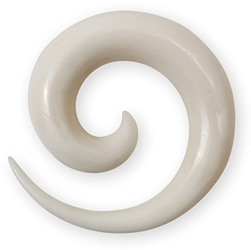 Fly Style Piercing Ohr Expander aus Horn oder Knochen - Schlichte Dehnschnecke Dehnspirale Dehnungsschnecke Dehnsichel
