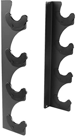Lovind Horizontal Barbell Rack 4 Bars Holder Wall Mounted Barbell Holder Barbells Storage Rack Weight Bar Holder for Gym