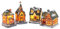 TOYANDONA 4Pcs Villaggio di Natale Case LED Illuminato Villaggio Case Mini Resina Villaggio di Natale di Inverno Villaggio per La Festa di Natale Dollhouse Decorazioni