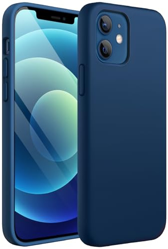 JETech Silikon Hülle für iPhone 12 mini, Kobaltblau | Seidig Weiches Gefühl, Stoßschutz, Kratzfest, Mikrofaser-Innenfutter