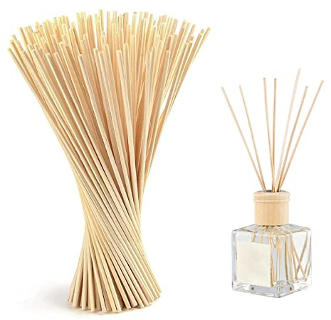 Rattan Reed Diffuser Sticks,Natürliche Rattanstäbchen,Fasern Diffusor Stöcke Duftstäbchen Holzstäbchen,Natural Rattanstäbchen Reed Diffuser Stöcke für Home Office Ersatz für Aroma Duft Raumduft（60pcs）