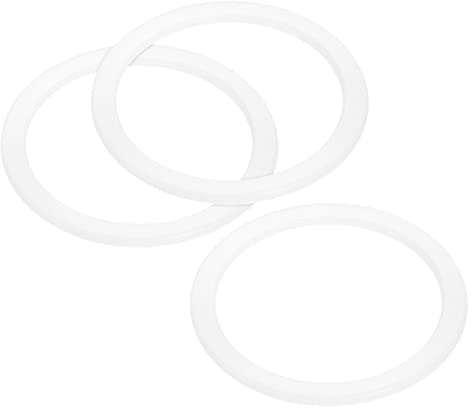 sourcing map Joint étanchéité Cafetière Cafetière Blanc Silicone Anneau Remplacement 70x85x3.3mm pour 9/12 Tasses Aluminium Café Pot, Paquet de 3