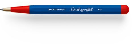 LEUCHTTURM1917 Drehgriffel Nr. 1 Kugelschreiber, Königsblau/Rot | Bauhaus Edition, aus Messing und Aluminium, dokumentenecht, nachfüllbar, 20 g