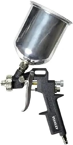 Stanley Pistola a spruzzo 170133XSTN - Pistola a spruzzo per compressore, contenitore 0,5 l, max. 4 bar, 200 l/min, nero/argento