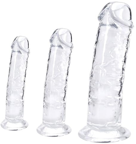 3-teiliges realistisches Analdildo-Set mit Saugnapf (klein, groß, riesig): Analplug-Trainer-Kit Anzug Umschnallgurt für Prostatamassage, G-Punkt-Stimulation