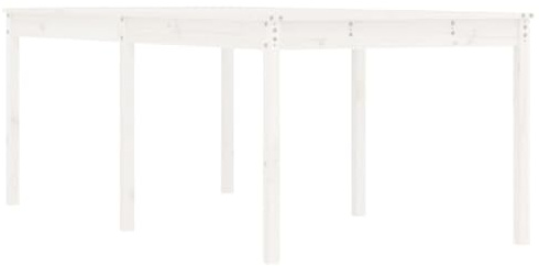 vidaXL Gartentisch Weiß 203,5x100x76 cm Massivholz Kiefer