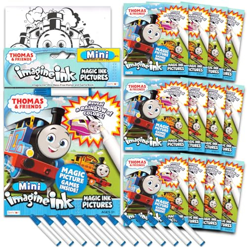 Thomas the Train Imagine Ink Set - Bundle of 12 No-Mess Magic Ink Coloring Books | Thomas the Train Party Favor Pack for Kids