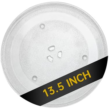 Rotaglass 13.5 Microwave Glass Turntable Plate, 13.5 / 34.3cm Microwave Tray Replacement Glass Plate, Glass Tray Replacement for LG,Samsung，GE, Magic Chef, Hotpoint, Panasonic, Kenmore, etc