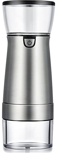 Macinino da caffè elettrico USB ricaricabile Macinino da caffè macinacaffè regolabile in acciaio inossidabile per spezie