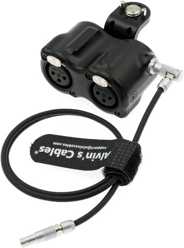 Alvin's Cables RED DSMC3 5 Pin to Dual XLR Adapter for RED V-Raptor| ARRI Alexa| Z-CAM-E2 Camera, 5 Pin Male to Two XLR 3 Pin Female Audio Breakout Box