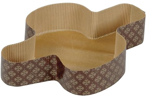 Beppiani Backform für Ostertaube, Förmchen Ostertaube aus Papier, reine Zellulose, hitzebeständig +200 °C, professionelle Ostertaube Form (1, 750 g)