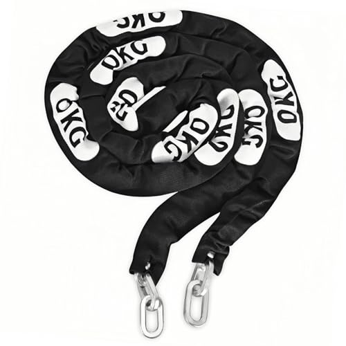 OKG Cadena de seguridad resistente, cadena de seguridad cuadrada de 10 pies x 5/16 pulgadas de grosor, cadena antirrobo de acero endurecido para bicicletas, motocicletas, vehículos de 2 ruedas,