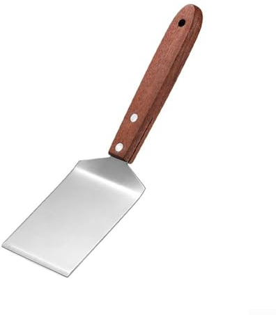 Leichte und bequeme Edelstahl-Käseschaufel mit Holzgriff