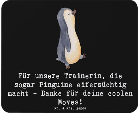 Mr. & Mrs. Panda Mauspad Eiskunstlauf Trainerin - Geschenk, besondere Anlässe, Erinnerungsgeschenk Trainerin, Anerkennung, körperliche Fitness, PC