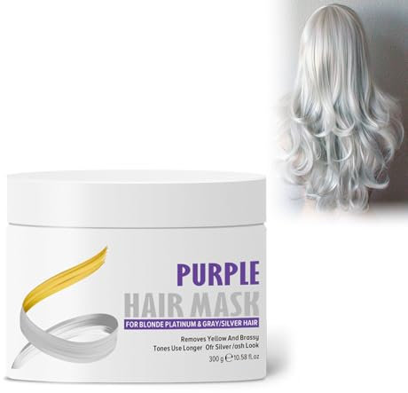 300ml Masque capillaire violet, Correcteur de teinte blonde, Éliminer la coloration jaune, Shampooing décolorant, Traitement des cheveux gris, Après-shampooing neutralisant blond mauve, hair