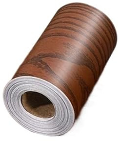 ENWWCH 5 roll 10CM*5M skirting line wall sticker self-adhesive wall sticker door frame Kitchen living room windowsill bathroom tile For Walls Edges, Borders(Dark brown)