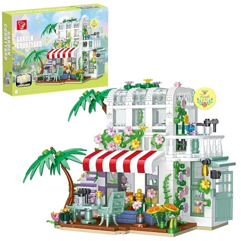 TYCOLE Maison de Fleurs avec Lumières LED, 705 Pièces Jeu de Construction Maison de Jardin, Maquette Créative pour Adulte, Enfant, Garçons et Filles 6 Ans et Plus, Cadeau Anniversaire Noël