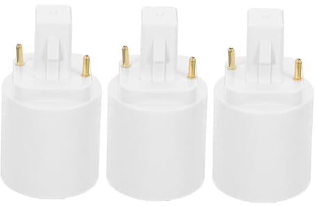 HONITANO Adattatore Portalampada 3 Pezzi G23 a E27/e26/e14 in Pbt Bianco Facile Installazione e Compatibilità per Illuminazione Domestica e Ufficio