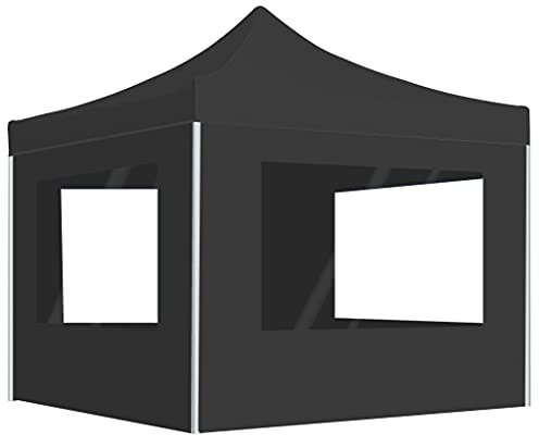 Tente de Réception Extérieure, 2x2m avec Structure Aluminium, Chapiteau de Jardin Pliable, Tonnelle pour Événements en Extérieur, Jardin, Terrasse, Couleur Anthracite, 2 x 2 x 3.15 m
