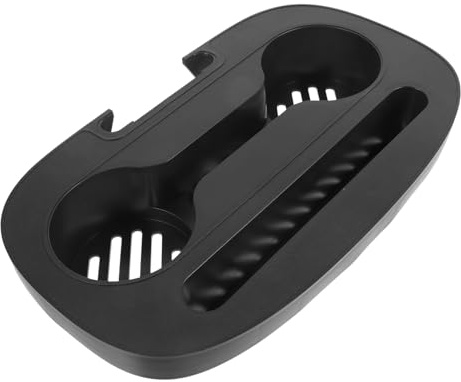 Toyvian Portavasos para Silla de Patio y Playa Plegable, Bandeja Portátil de Plástico Resistente Ranura Antideslizante para Tumbonas y Sillones Reclinables, Adecuado para Camping