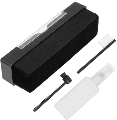 ROMISBABA Kit de Limpieza Esponja y para Discos de Vinilo y CD para Proteger Discos Cepillo de Plástico Prolongar Vida Útil Aguja