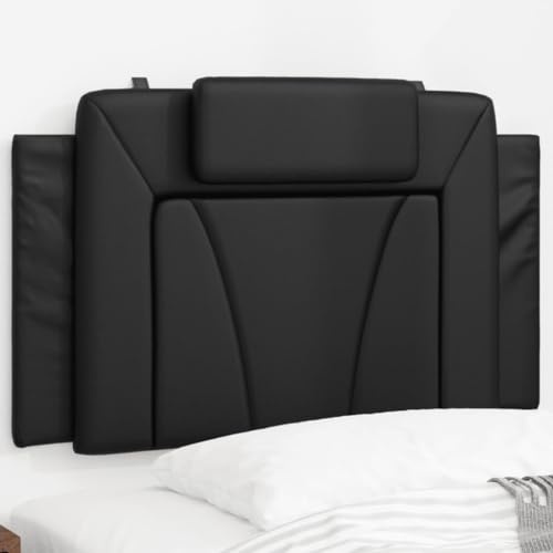 Frdhee Wandkissen Bett Rückwand,Kopfteil-Kissen Viana Schwarz 80 cm Kunstleder,Rückenpolster für Viele Gängige Betten