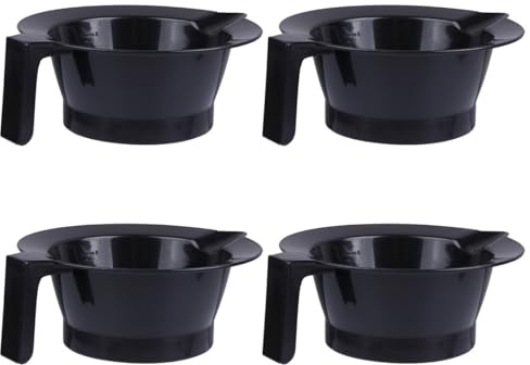Générique Bol de Teinture Capillaire Poignée 4 Pièces pour Coloration Précise à Domicile Kit Coiffure Hommes et Femmes