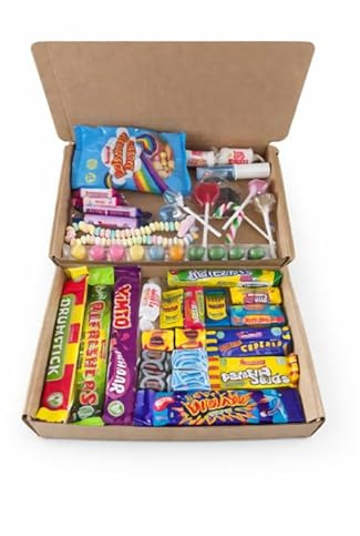 Retro Sweets Gift Box 36 items. Packed with Sweet, Candy, Hamper Letterbox