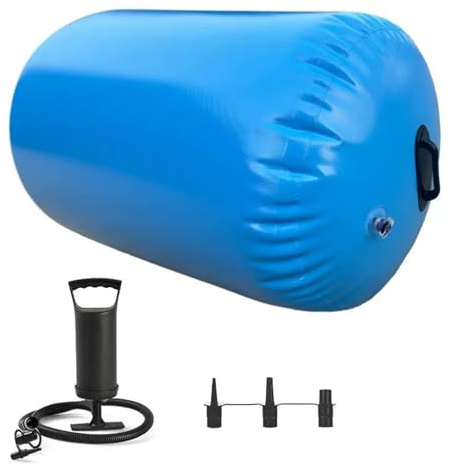 Air Roller Handfedertrainer, aufblasbare Tumbling-Matte für Turner und Cheerleader, tragbares Fitnessgerät für Zuhause und Fitnessstudio, Blau, 70 x 90 cm