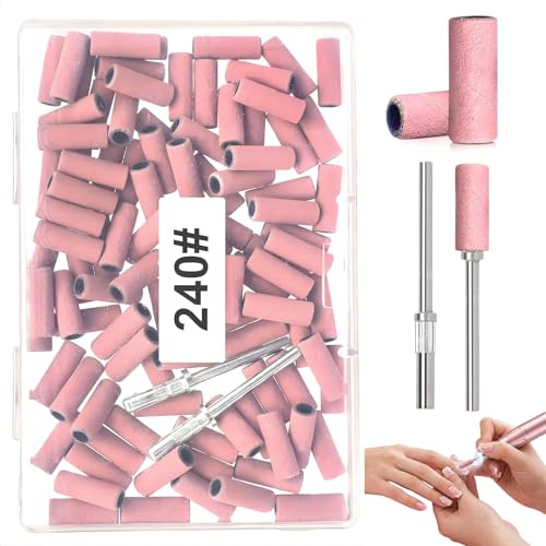 100 PCS Embout Ponceuse Ongles,Bandes de Ponçage pour Ponceuse à Ongles | Kit ultra complet,Durabilité améliorée,Résiste à la casse et à la chaleur,Utilisation facile,Performance professionnelle