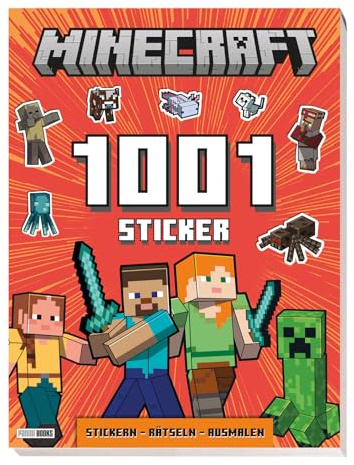 Minecraft: 1001 Sticker: Stickern – Rätseln – Ausmalen: Activityblock mit 1001 Stickern