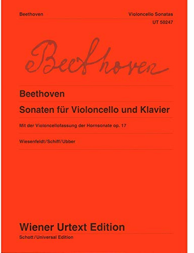 Cello Sonatas: Wiener Urext: Editées d'après les sources par Christiane Wiesenfeldt. cello and piano.