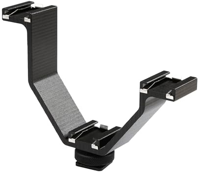 Movo 3BA-1 supporto resistente con triplo attacco a slitta (shoe), per accessori video, luci, monitor, microfoni e altro (piccolo)
